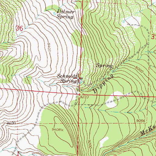 Topographic Map of Schmidt Spring, CO