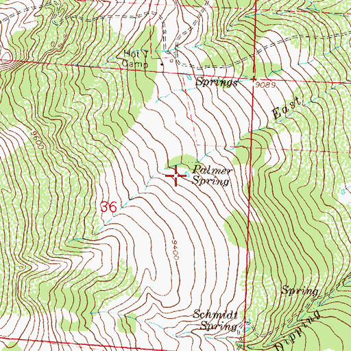 Topographic Map of Palmer Spring, CO