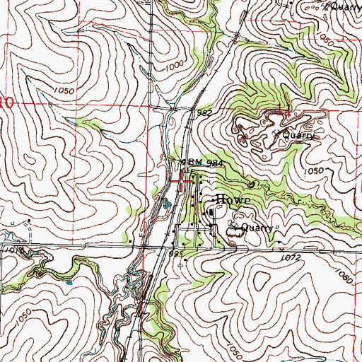 Topographic Map of Howe, NE