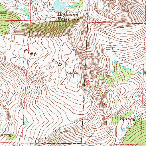 Topographic Map of Flat Top, CO
