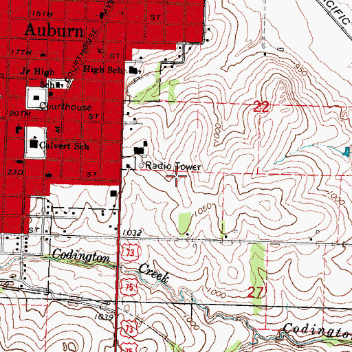 Topographic Map of Trinity Lutheran Church, NE