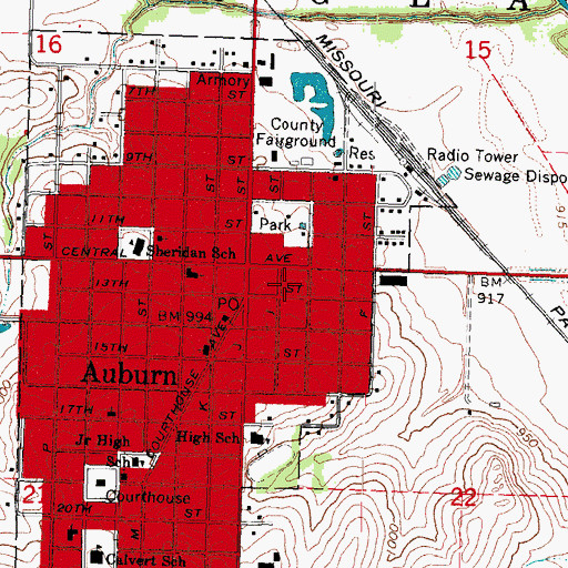 Topographic Map of New Horizon Christian School, NE