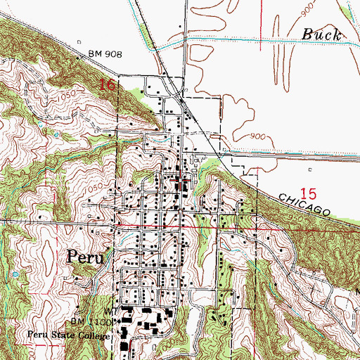 Topographic Map of Peru Post Office, NE