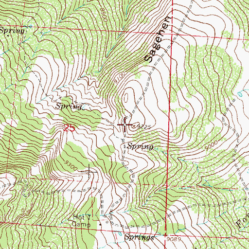 Topographic Map of Sagehen Ridge, CO