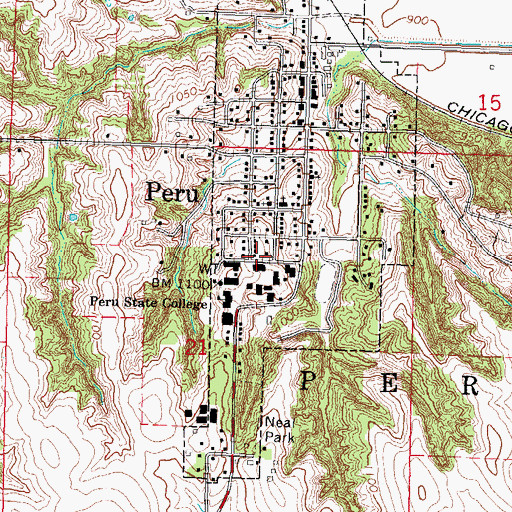 Topographic Map of Faculty Apartments, NE