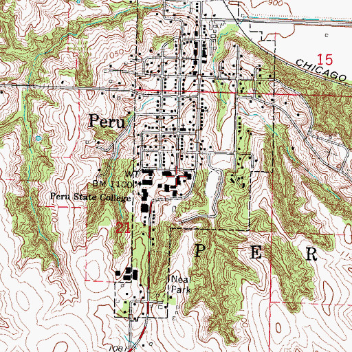 Topographic Map of Hoyt Science Hall, NE