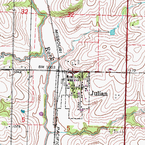 Topographic Map of United Methodist Church, NE
