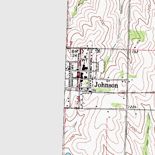 Topographic Map of Clark Grain Company Elevator, NE