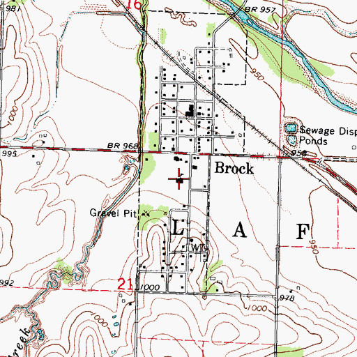 Topographic Map of Brock School, NE