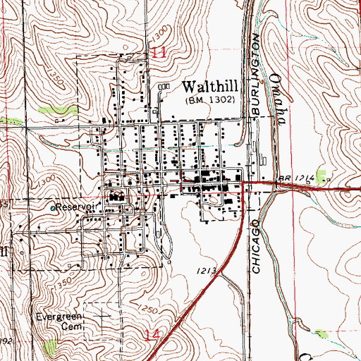 Topographic Map of Walthill Rural Fire and Rescue Protection, NE