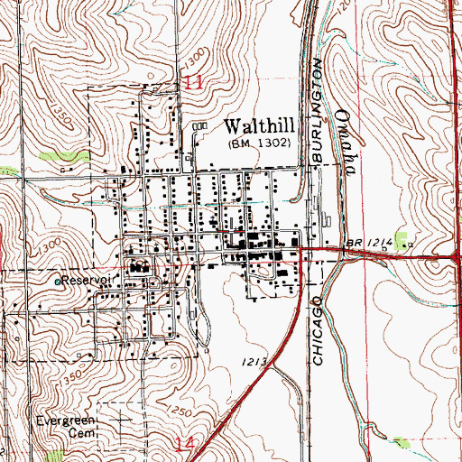 Topographic Map of Faith United Presbyterian Church, NE