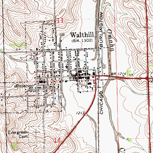 Topographic Map of Trinity Lutheran Church, NE