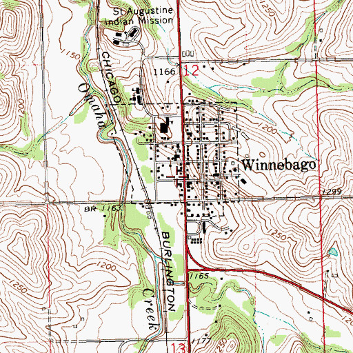 Topographic Map of Winnebago Dental Clinic, NE