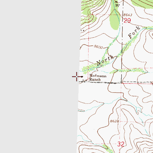 Topographic Map of Hofmann Ranch, CO