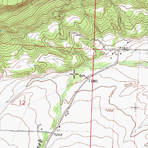 Topographic Map of Pleasant Valley Creek, CO