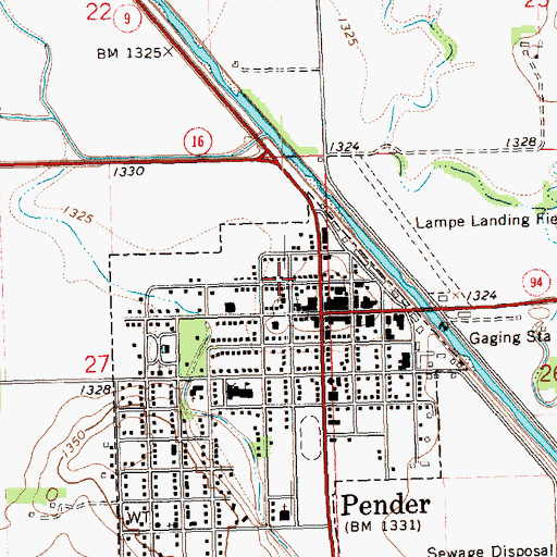 Topographic Map of Heritage Museum of Thurston County, NE