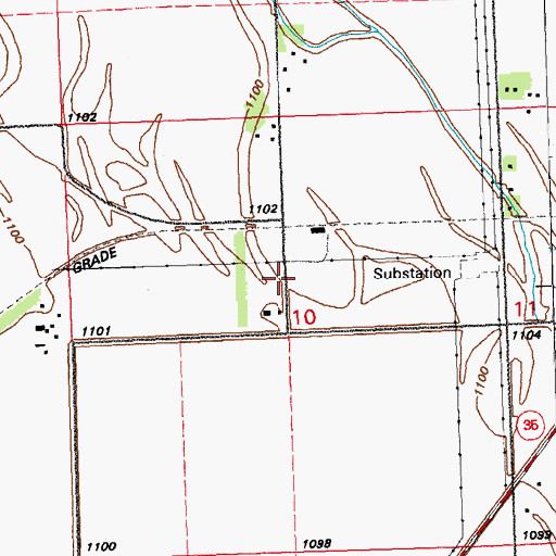 Topographic Map of Coburn (historical), NE