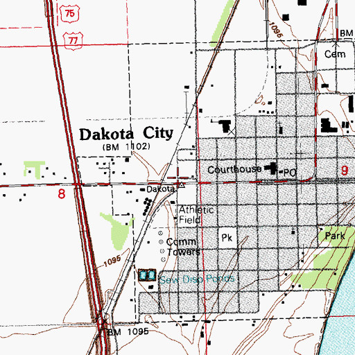 Topographic Map of H and W Incorporated Elevator, NE