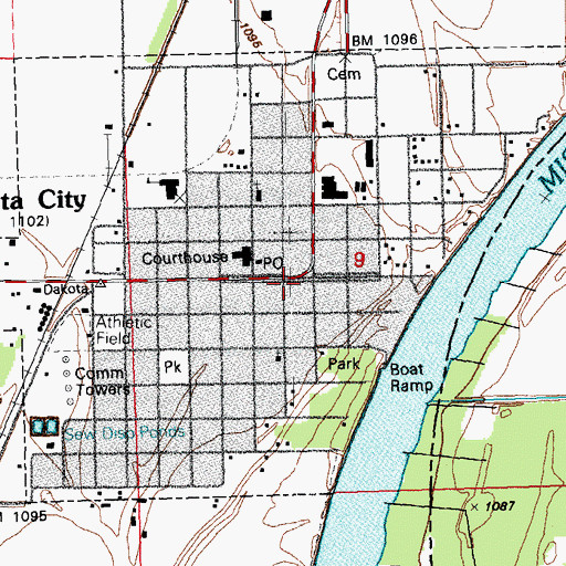 Topographic Map of Dakota Family Dentistry, NE