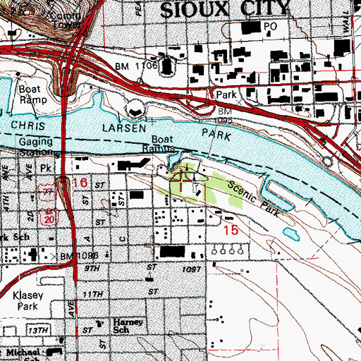 Topographic Map of Scenic Park Campground, NE