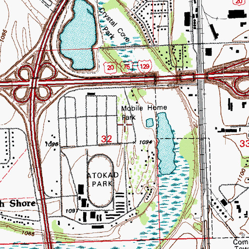Topographic Map of Lake Village Trailer Court, NE