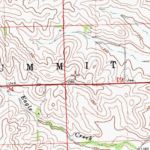 Topographic Map of Township of Summit, NE