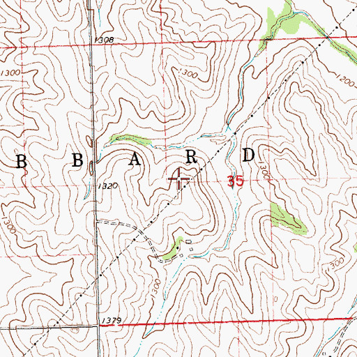 Topographic Map of Township of Hubbard, NE