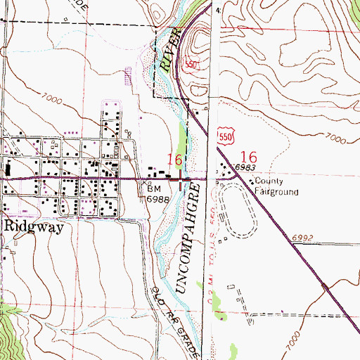 Topographic Map of Cottonwood Creek, CO
