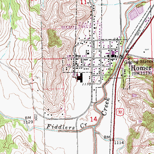 Topographic Map of Homer Community Schools, NE