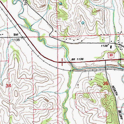 Topographic Map of Lewis and Clark Camp Site Historical Marker, NE