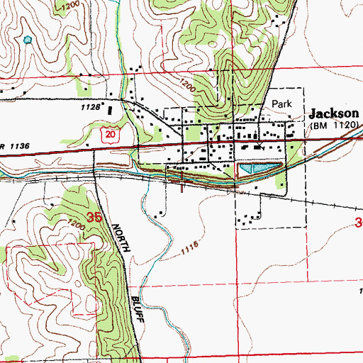 Topographic Map of Jackson, NE
