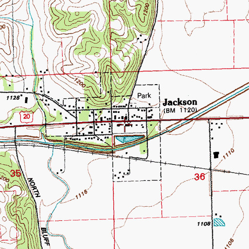 Topographic Map of Jackson Public School, NE
