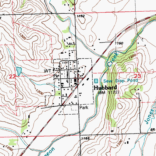 Topographic Map of Saint Mary Catholic Church, NE