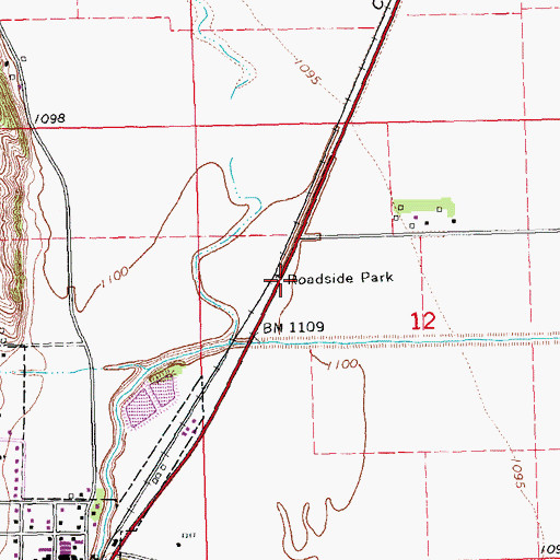 Topographic Map of Tonwantonga Historical Marker, NE