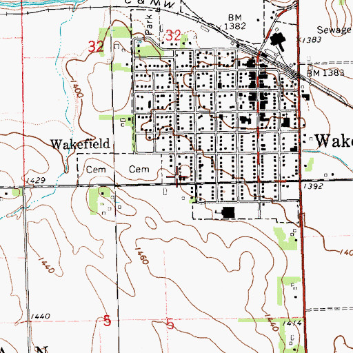 Topographic Map of Saint Johns Lutheran Church, NE