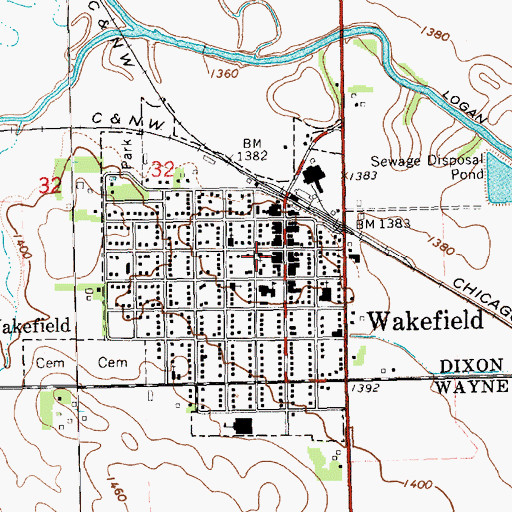 Topographic Map of Christian Church, NE