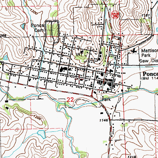 Topographic Map of Dixon County Sheriff Office, NE