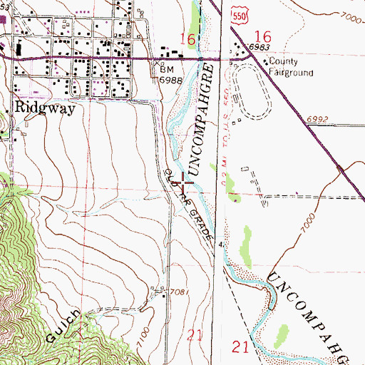 Topographic Map of Cuddigan Gulch, CO