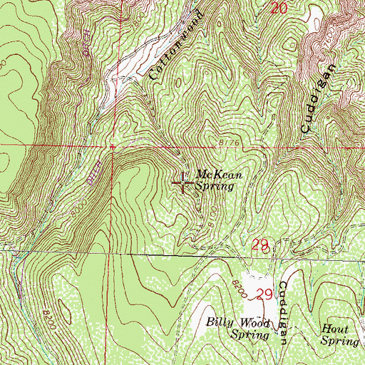 Topographic Map of McKean Spring, CO