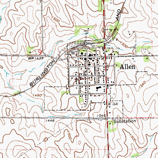 Topographic Map of United Methodist Church, NE