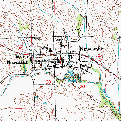 Topographic Map of Saint Peters Catholic Church, NE