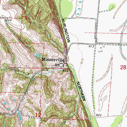 Topographic Map of Arbor, NE
