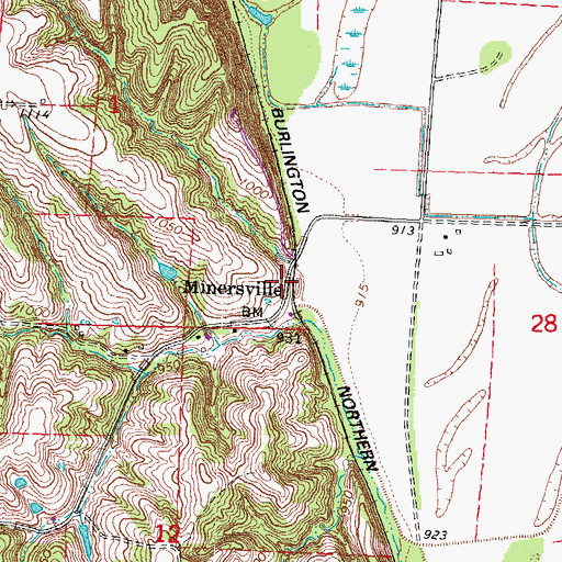 Topographic Map of Otoe City Post Office (historical), NE
