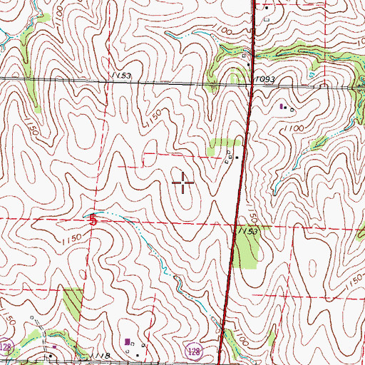 Topographic Map of Nebraska City Municipal Airport, NE
