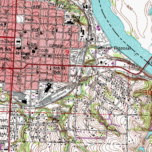 Topographic Map of Grain Service Company Elevator, NE