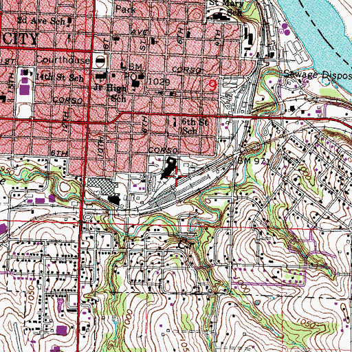 Topographic Map of Nebraska City, NE