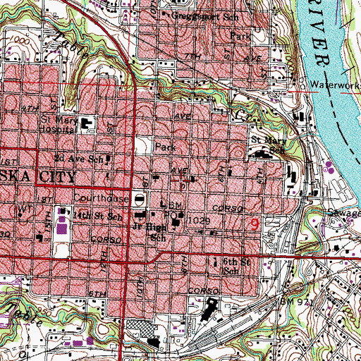 Topographic Map of Mid-Plains Eyecare Center, NE