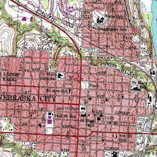 Topographic Map of Duffs Friendship Villa, NE