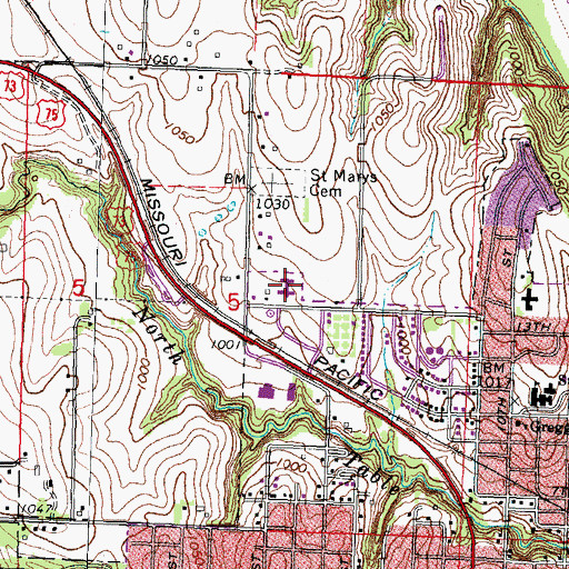 Topographic Map of Ambassador Nebraska City, NE