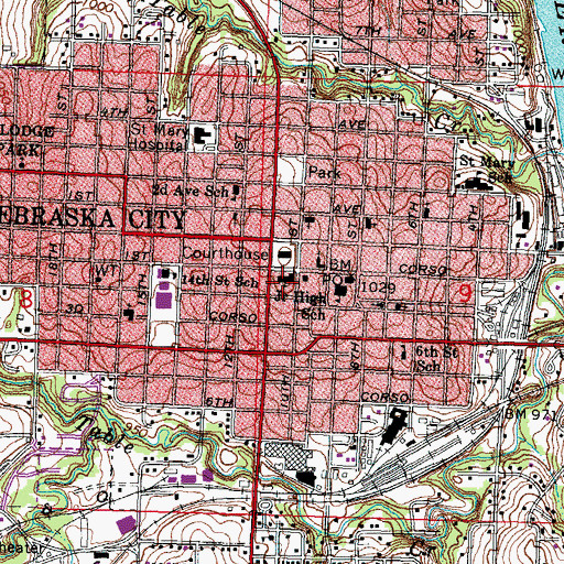 Topographic Map of Presbyterian Church, NE